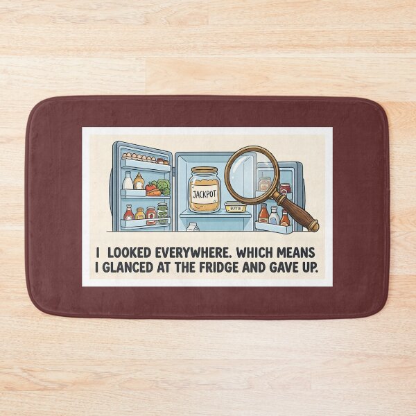 Item preview, I Looked Everywhere Funny Refrigerator Sticker | Glanced At The Fridge Humor Decal | Sarcastic Husband & Boyfriend Quote Sticker | Selective Vision Vinyl Decal designed and sold by SergioMiklos.