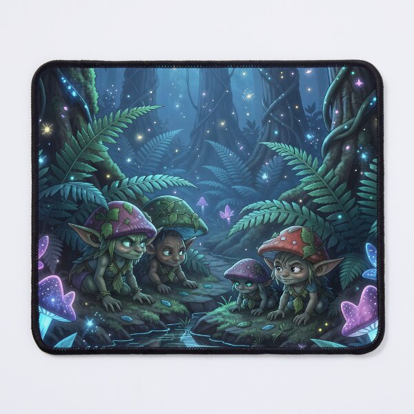 Item preview, Goblins Gather in a Bioluminescent Jungle designed and sold by Fanta-sticky.