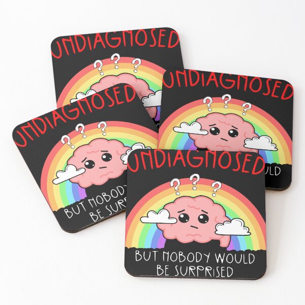 Item preview, Undiagnosed But Nobody Would Be Surprised | Funny Neurodivergent & Mental Health Rainbow Brain designed and sold by ShellsCCC.