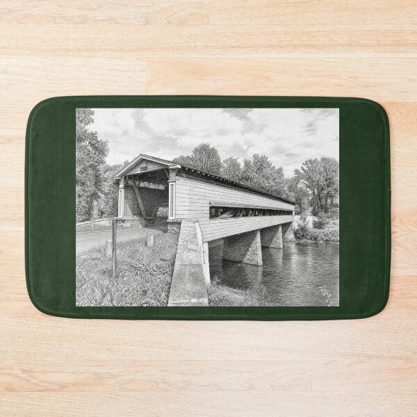 Item preview, Smith Covered Bridge over Brandywine Creek graphene designed and sold by gotucoveredart.
