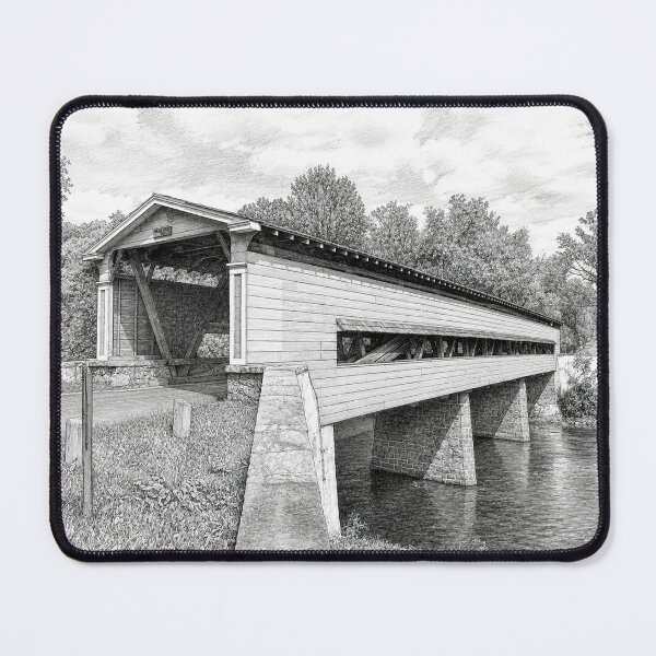 Item preview, Smith Covered Bridge over Brandywine Creek graphene designed and sold by gotucoveredart.