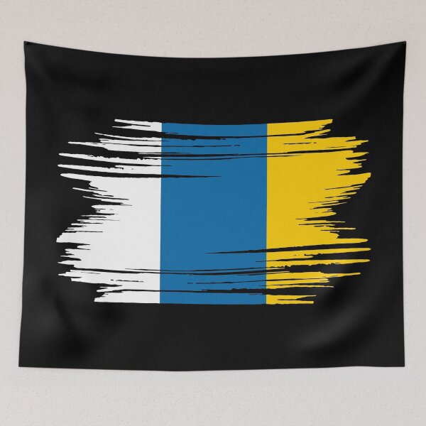 Item preview, Distressed Canary Islands Flag IC designed and sold by shitpostee.