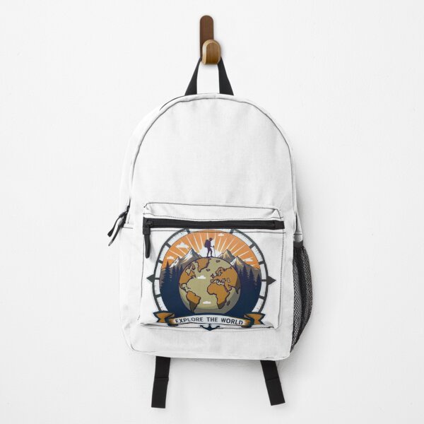 Item preview, Explore The World Vintage Hiking & Adventure Compass Badge designed and sold by GabeMountainArt.