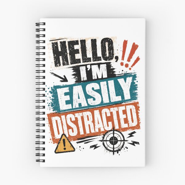Item preview, Hello, I'm Easily Distracted Funny Personality Attention Deficit designed and sold by JonesFlora2025.
