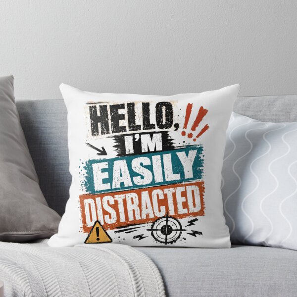 Item preview, Hello, I'm Easily Distracted Funny Personality Attention Deficit designed and sold by JonesFlora2025.