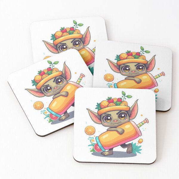 Item preview, Juice Goblin Sticker | Cute Fantasy Goblin Mascot with Tropical Juice designed and sold by Stylestickers55.