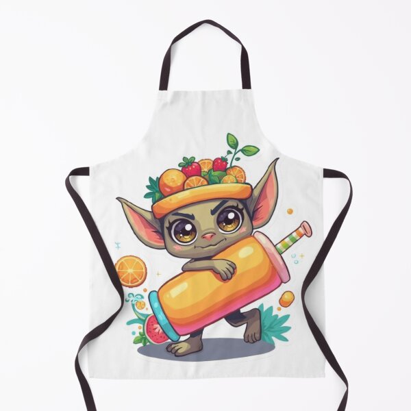 Aperçu de l'œuvre Autocollant Gobelin Jus | Mascotte Gobelin Fantastique Mignonne avec Jus Tropical créée et vendue par Stylestickers55.