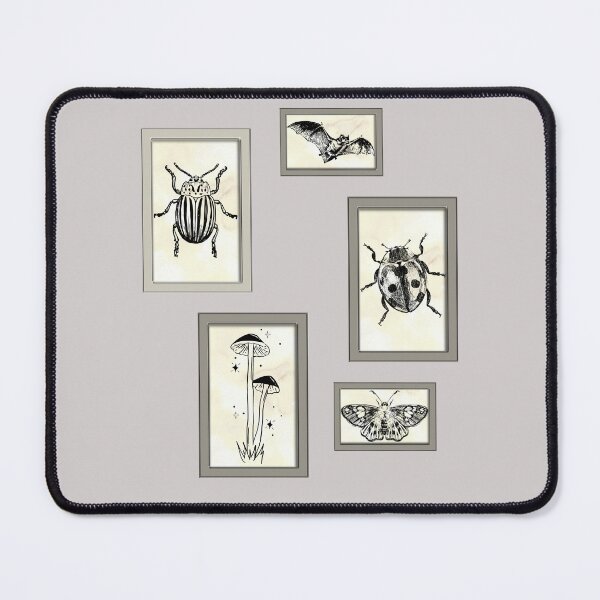 Item preview, Eclectic nature motifs: beetle, bat, ladybug, mushrooms and moth designed and sold by La-Bogi.