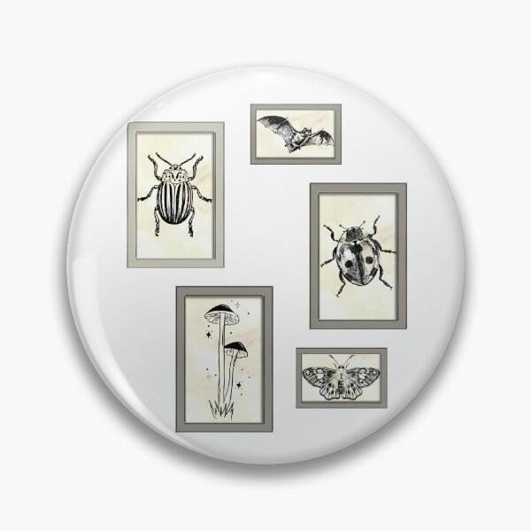Item preview, Eclectic nature motifs: beetle, bat, ladybug, mushrooms and moth designed and sold by La-Bogi.