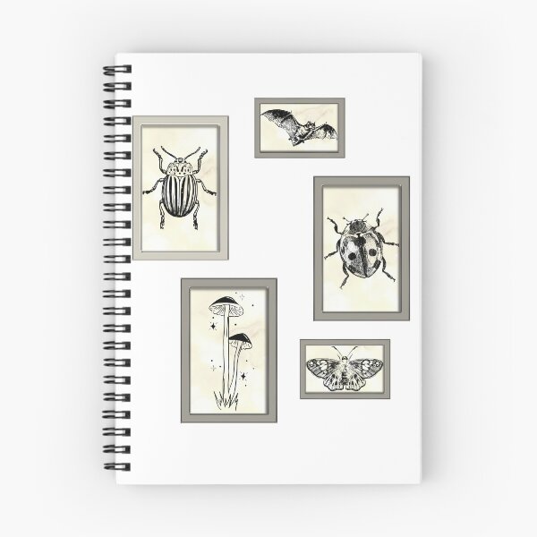 Item preview, Eclectic nature motifs: beetle, bat, ladybug, mushrooms and moth designed and sold by La-Bogi.