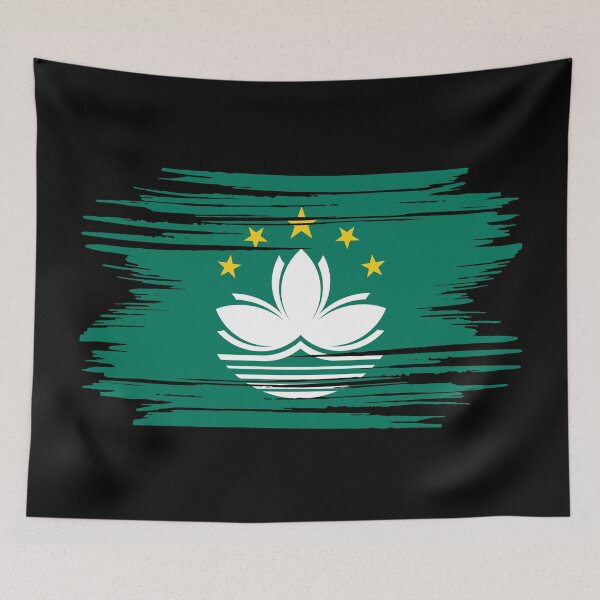 Item preview, Distressed Macau Flag MO designed and sold by shitpostee.