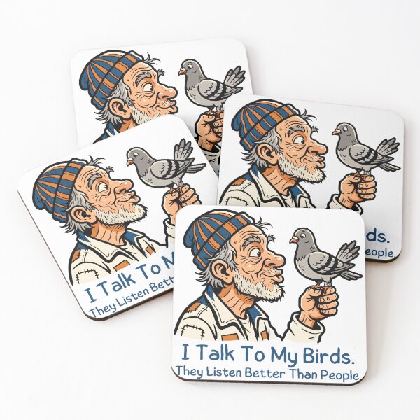 Item preview, I Talk To My Birds They Listen Better Than People - Pigeon Fancier Illustration designed and sold by Sekla-Studio.