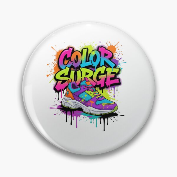 Item preview, Color Surge Vibrant Street Sneaker Pop Art Design Souvenir Summer Edition designed and sold by Imaginarium of Chaos falcon88 .