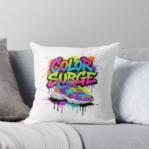 Item preview, Color Surge Vibrant Street Sneaker Pop Art Design Souvenir Summer Edition designed and sold by Imaginarium of Chaos falcon88 .