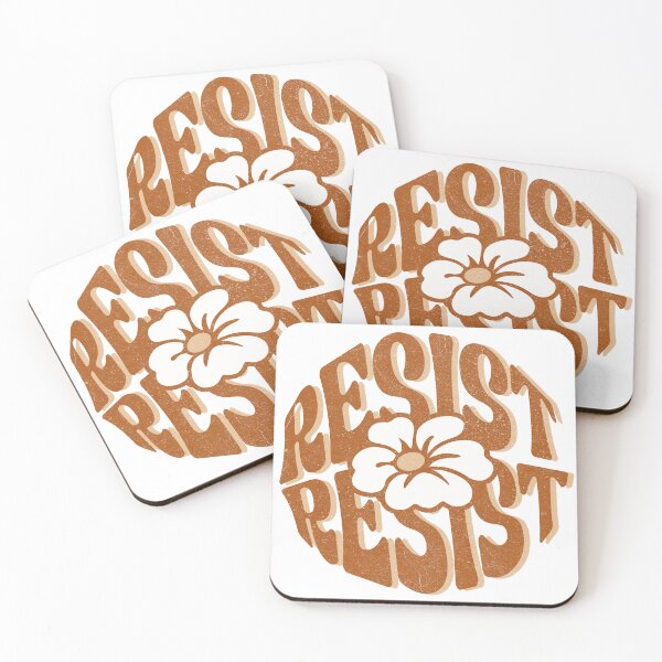 Item preview, Retro 70s Floral Resist Typography Art designed and sold by drchzak.