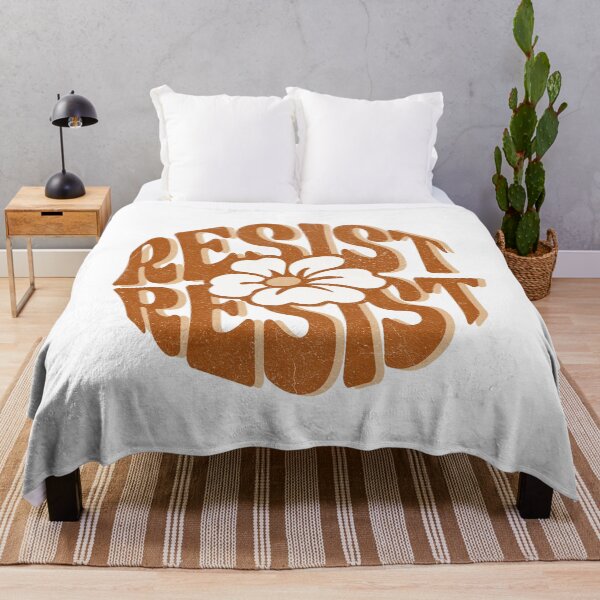 Item preview, Retro 70s Floral Resist Typography Art designed and sold by drchzak.