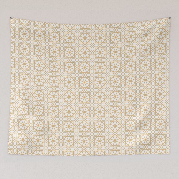 Item preview, Tangerine Lattice Chinoiserie — Seamless Orange Geometric Pattern designed and sold by SugarCore.