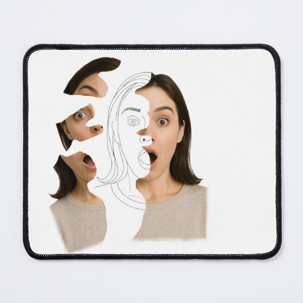 Item preview, Surprised Sketch – Minimalist Hybrid Portrait by Jackes Rosean designed and sold by jackesrosean75.