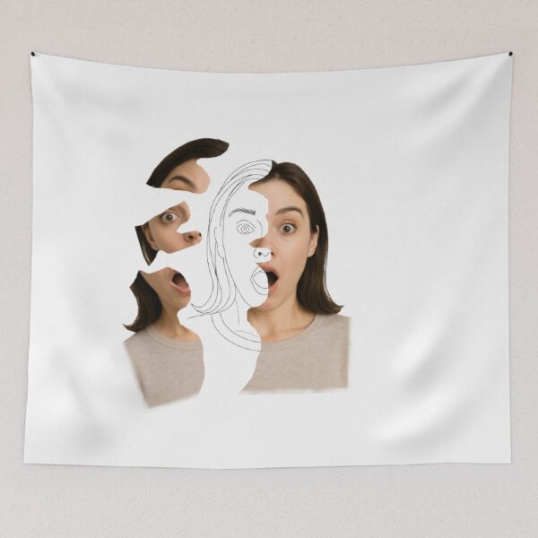 Item preview, Surprised Sketch – Minimalist Hybrid Portrait by Jackes Rosean designed and sold by jackesrosean75.