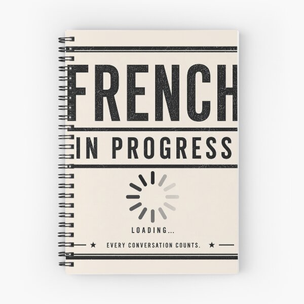 Item preview, French in Progress | Minimalist Language Learning Typography Design designed and sold by Trodyglot.