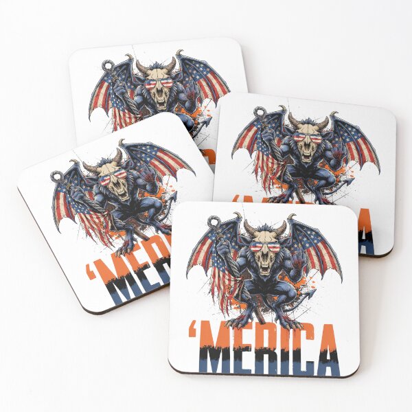 Item preview, 'Merica Jersey Devil American Flag Wings Tee v2 designed and sold by DarylWelsh2024.