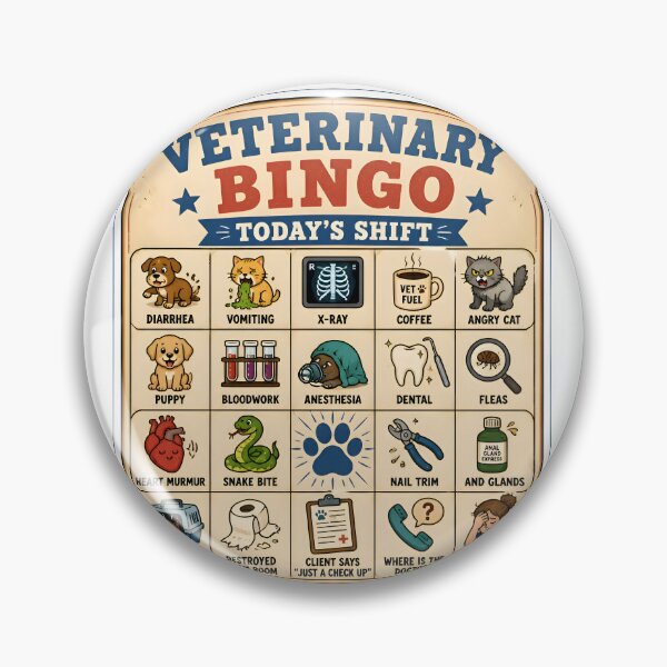 Item preview, Veterinary Bingo Today's Shift - Funny Veterinarian Gift designed and sold by Bettybee00.