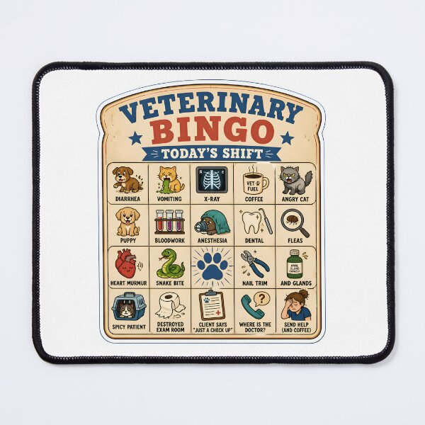 Item preview, Veterinary Bingo Today's Shift - Funny Veterinarian Gift designed and sold by Bettybee00.