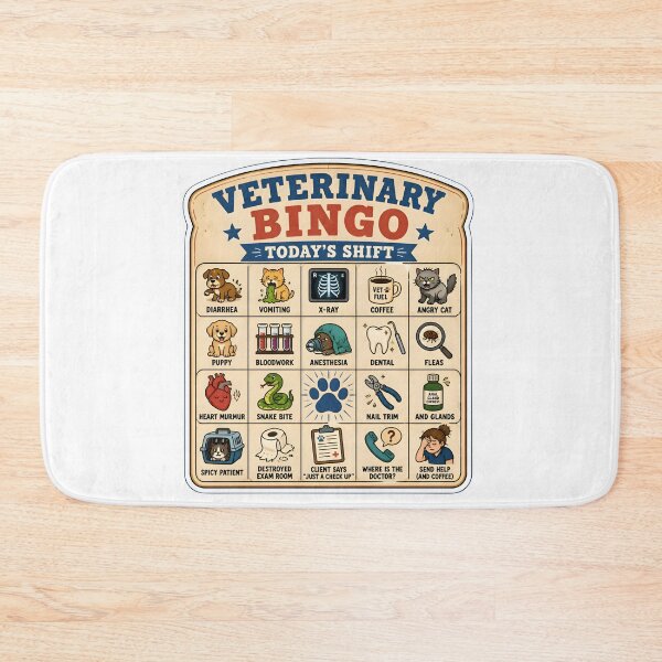 Item preview, Veterinary Bingo Today's Shift - Funny Veterinarian Gift designed and sold by Bettybee00.