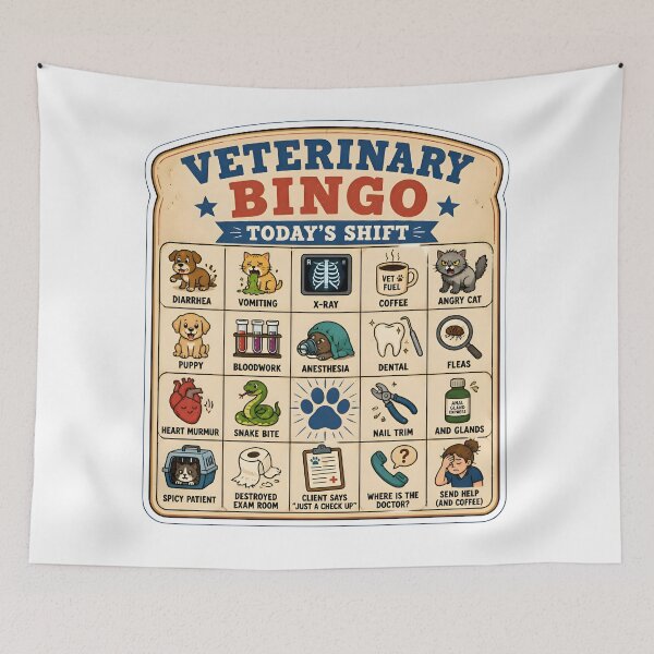 Item preview, Veterinary Bingo Today's Shift - Funny Veterinarian Gift designed and sold by Bettybee00.