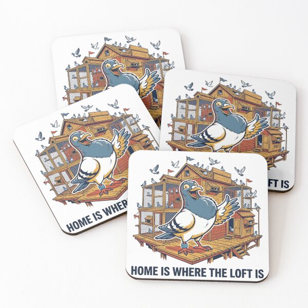 Item preview, Home Is Where The Loft Is - Proud Racing Pigeon Loft Illustration designed and sold by Sekla-Studio.