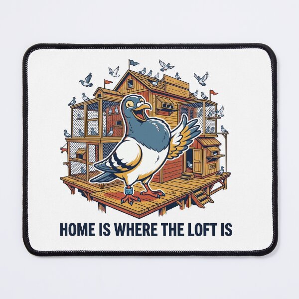 Item preview, Home Is Where The Loft Is - Proud Racing Pigeon Loft Illustration designed and sold by Sekla-Studio.
