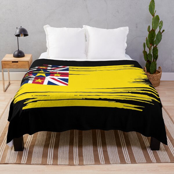 Item preview, Distressed Niue Flag NU designed and sold by shitpostee.