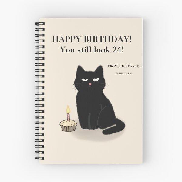 Item preview, Sarcastic black cat birthday card  designed and sold by MaggesticDesigns.