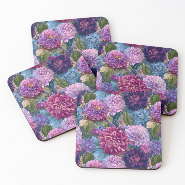 Item preview, Minimalistic Dahlias  - Retro Flower Floral  - Gifts For Girlfriend designed and sold by RoyalStarsPatts.