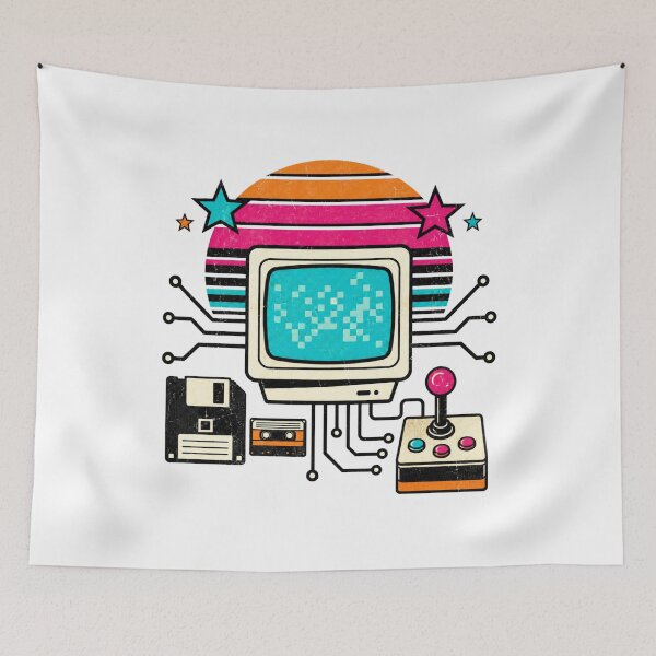 Item preview, Raised On 80s 90s Retro Technology Pixel Memories designed and sold by PixelBlob.
