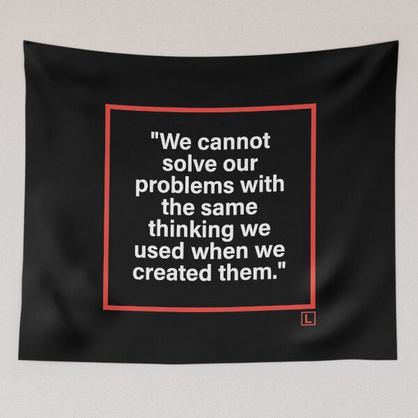Item preview, Red Frame Thoughts | Minimal Typography Art designed and sold by Lifer Art and Design.