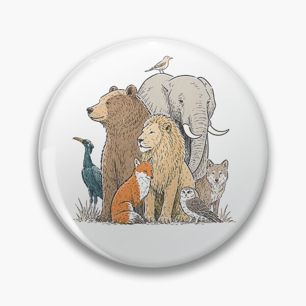 Item preview, Wildlife Animal Kingdom Bear Lion Elephant Fox Wolf Nature designed and sold by Moizento.