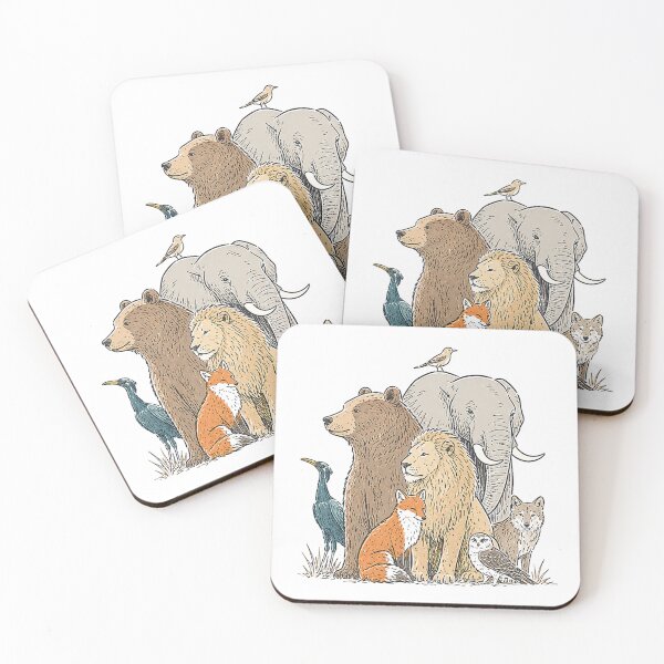 Item preview, Wildlife Animal Kingdom Bear Lion Elephant Fox Wolf Nature designed and sold by Moizento.