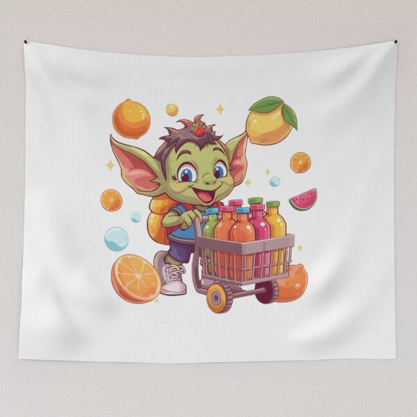 Item preview, Juice Goblin Sticker | Funny Fruit Monster Kawaii Mascot Design designed and sold by Stylestickers55.