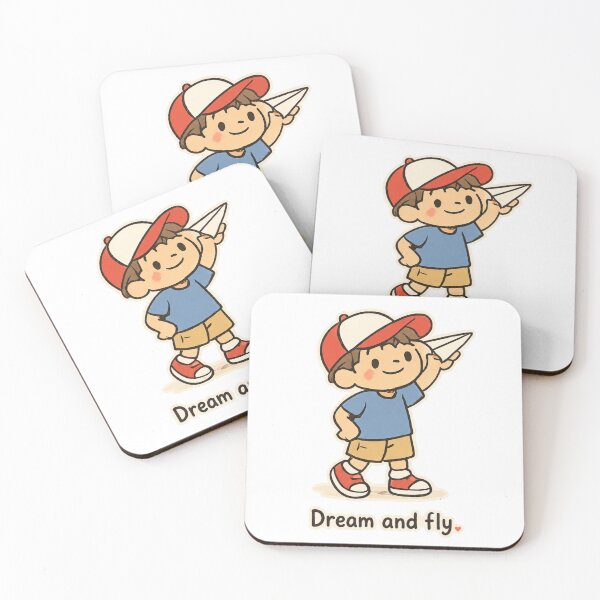 Item preview, Dream and Fly Cute Paper Airplane Inspirational Kids Design designed and sold by Nawi32.