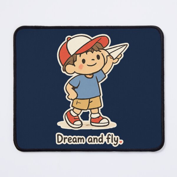 Item preview, Dream and Fly Cute Paper Airplane Inspirational Kids Design designed and sold by Nawi32.