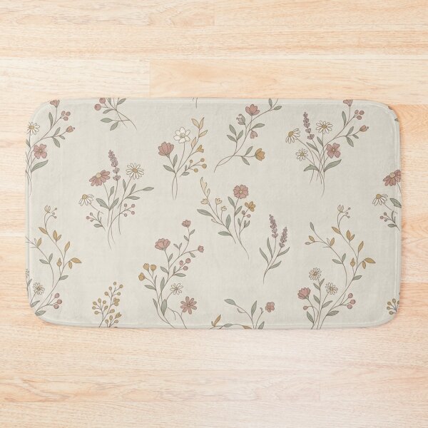 Item preview, Minimalist Calm Meadow Wildflower Seamless Pattern designed and sold by KomorebiFlora.