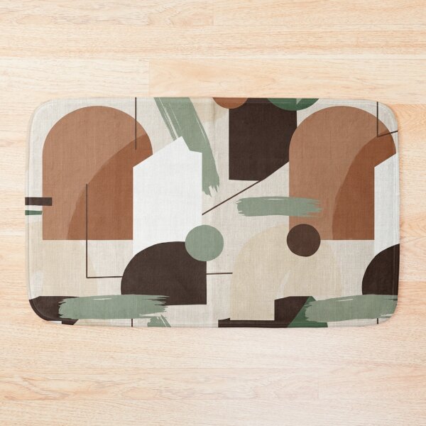 Item preview, Earth and Sage Abstract Geometric Pattern designed and sold by KomorebiFlora.
