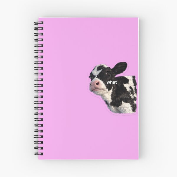 Item preview, Confused Cow "What" Meme Sticker designed and sold by CROFTARTS.