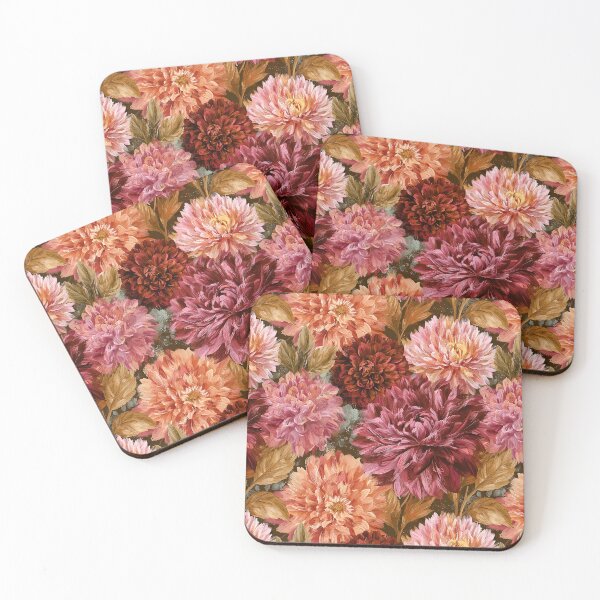 Item preview, Elegant Dahlias Texture  - Botanical Garden Pattern  - Gifts For Guys designed and sold by RoyalStarsPatts.