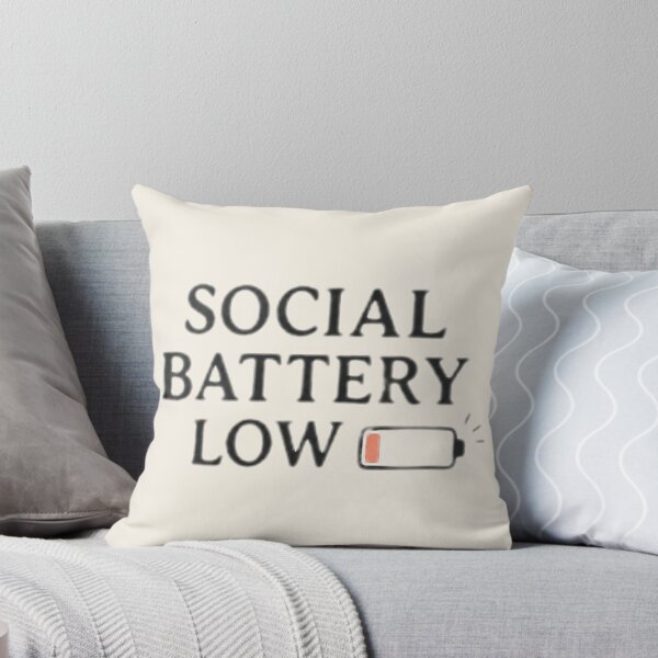 Item preview, Social Battery Low | Minimalist Introvert Typography | Funny Quote Design designed and sold by Lirendesigns.