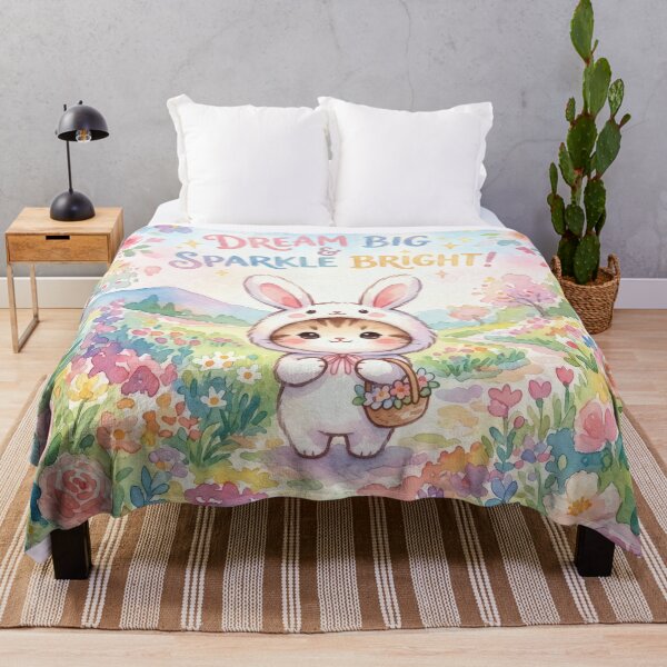 Item preview, Cute Cat in Bunny Costume Motivational Quote designed and sold by cutiepeupies.