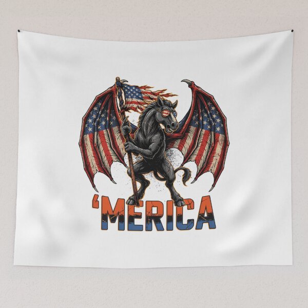 Item preview, 'Merica Jersey Devil American Flag Wings Tee v3 designed and sold by DarylWelsh2024.