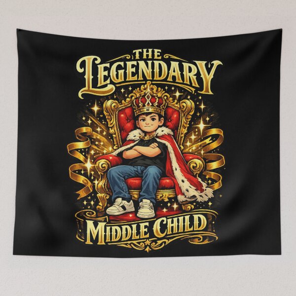 Item preview, The Legendary Middle Child Royal T-Shirt | Throne Status Sibling Apparel designed and sold by irfanshikh.