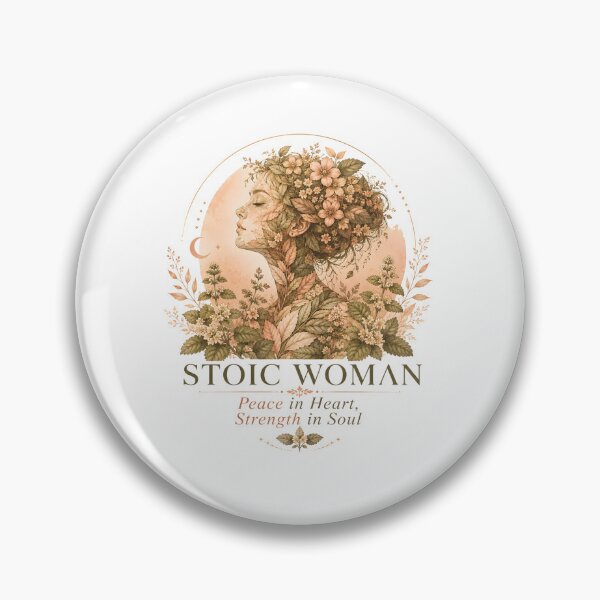 Item preview, Stoic Woman Botanical Portrait – Peace and Strength designed and sold by PixelBlob.